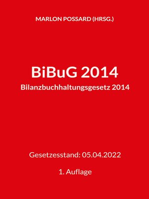 cover image of BiBuG 2014 (Bilanzbuchhaltungsgesetz 2014)